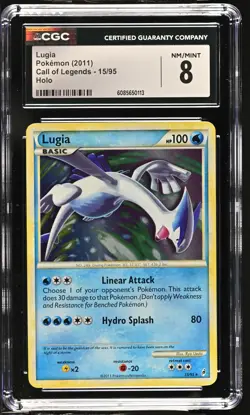 CGC 8 Lugia 2011 Call of Legends 15/95 Holo Pokemon Card - Image 1