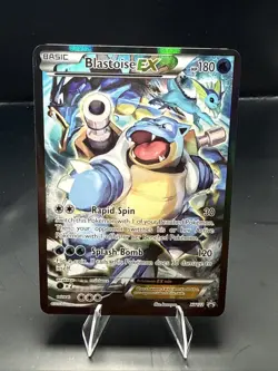 Pokemon TCG Blastoise EX XY122 Full Art Holo Black Star Promo Card LP - Image 2