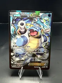 Pokemon TCG Blastoise EX XY122 Full Art Holo Black Star Promo Card LP - Image 3