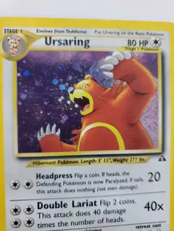 Ursaring Neo Holo Pokemon Card Base WOTC NM U - Image 3