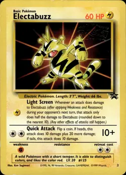 Pokemon TCG Card WOTC Vintage Wizards Electabuzz (Movie Promo) 02/53 WoTC Promo - Image 1