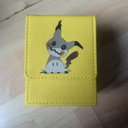 Mimikyu Yellow Faux Leather Deck Box Pokemon Magnetic Clasp Tcg Card Game Cards - Image 1