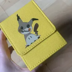 Mimikyu Yellow Faux Leather Deck Box Pokemon Magnetic Clasp Tcg Card Game Cards - Image 2