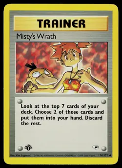 Pokemon Card - Misty's Wrath Gym Heroes 114/132 Uncommon 1st Edition - Image 1