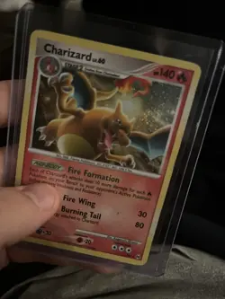 Pokemon TCG Arceus 2009 Charizard LV. 60 Holo Rare Card 1/99 Swirl - Image 4