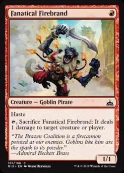 Fanatical Firebrand -Foil Light Play MTG Rivals of Ixalan - Image 1