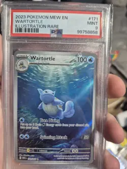 Pokemon Wartortle 171/165 Scarlet & Violet 151 IR PSA 9 - Image 1