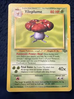 Pokemon TCG Vileplume 31/64 Jungle Rare Non-Holo HP - Image 1