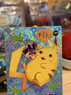 1999 Vintage Pocket Monsters Vending Prism- Pikachu, Mini Mew #189 - Line ERROR - Image 4