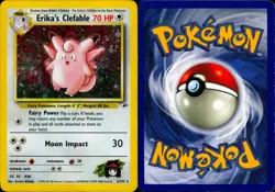 ERIKA'S CLEFABLE 3/132 HOLO RARE GYM HEROES POKEMON UNLIMITED HOLO HP - Image 3