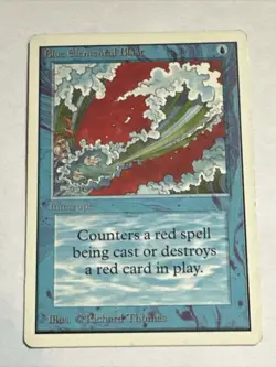 Blue Elemental Blast X1 Unlimited Played Cond See Pics Front/back English MTG - Image 1