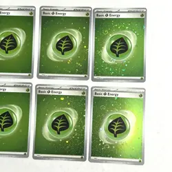 x6!Pokemon TCG Grass Energy Cosmo Holo Pokemon 151 Energies Playset - Image 3