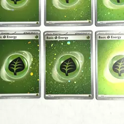 x6!Pokemon TCG Grass Energy Cosmo Holo Pokemon 151 Energies Playset - Image 5