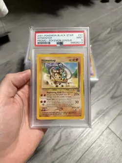2001 Pokemon Black Star Hitmontop #37 Promo Pokemon League PSA 9 - Image 1