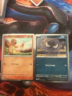 Pokemon TCG Charmander 020/217 & Gastly 123/217 Cosmo Holo Promo Ascended Heroes - Image 1