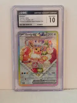 2025 POKEMON SVP EN-SV BLACK STAR PROMO #174 EEVEE EX CGC 10 GEM MINT - Image 1