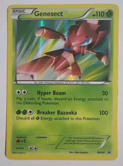 Pokemon TCG Genesect BW99 Black Star Promo Holo LP. - Image 1