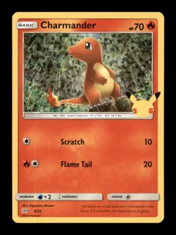Charmander 009/025 P McDonald's 25th Anniversary Promos Pokemon Holo - Image 1