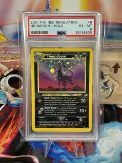 Pokemon 2001 Houndoom Holo Neo Revelation PSA 6 - Image 1