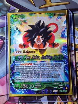 Pre-Release SS4 Son Goku Betting It All BT20-054 Dragon Ball Super Card Game - Image 1