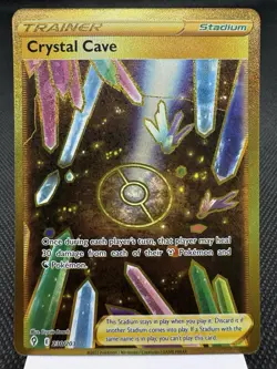 Crystal Cave 230/203 - Gold Secret Rare - Evolving Skies Pokemon Card MINT - Image 1