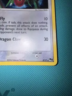 2006 Rayquaza - 3/17 - Holo Rare Promo Pokemon Pop Series 1 Pokemon TCG Card 1/2 - Image 4