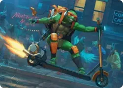 Michelangelo, On the Scene Art Card - Art Series: Teenage Mutant Ninja Turtles - Image 1