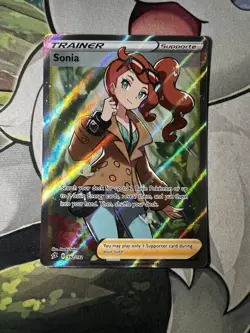 Pokemon TCG Sonia 192/192 Rebel Clash Full Art Holo Ultra Rare Card - CLEAN NM - Image 1