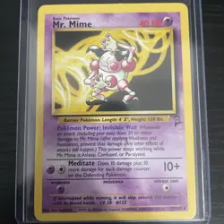 Mr. Mime 27/130 Rare Base Set 2 Pokemon Card - Image 1