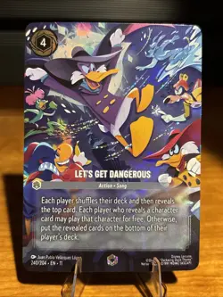 Lorcana Winterspell Let’s Get Dangerous Enchanted Darkwing Duck 240/204 Card - Image 1