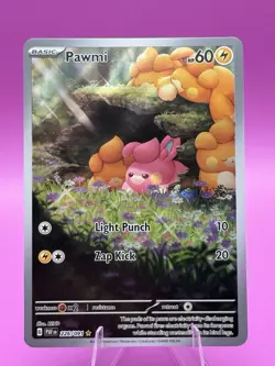 Pokemon Pawmi Sir TCG Illustration Rare Card 226/091 Paldean Fates NM - Image 1