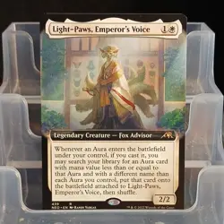 Magic: The Gathering Light-Paws, Emperor's Voice Extended Art White Rare Kamiga… - Image 1