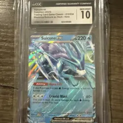 Pokemon TCG Suicune EX 010/034 Holo Trading Card Classic Game - Image 1