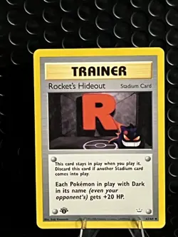 Rocket's Hideout - 1st Edition - 63/64 Neo Revelation - Pokemon TCG - 2001 - Image 1