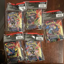 Pokemon TCG Phantasmal Flames Mini Portfolio & 5 Sealed Booster Packs, English - Image 2