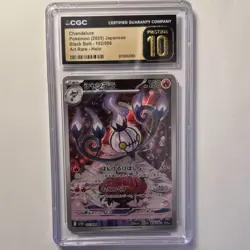 Pokemon Chandelure CGC 10 Art Rare Holo 102/086 Black Bolt 2025 Japanese - Image 1