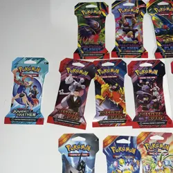 POKEMON: TCG, BOOSTER PACK LOT OF 14, SCARLET & VIOLET, DESTINED, JOURNEY SPARKS - Image 2
