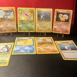 Pokemon 1. Editon Base Set 8 Karten Vintage Sammlung 51/102 53/102 - Image 1