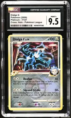 Dialga G 2009 Pokemon Platinum CGC 9.5 Crosshatch Holo Pokemon League #7 - Image 1