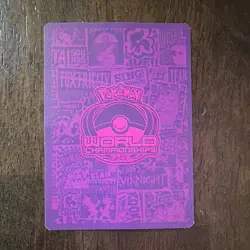 Pokemon Mew VMAX Fusion Strike Ultra Rare Holo 114/264 World Championships 2023 - Image 2