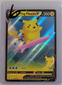 Surfing Pikachu V 008/025 Pokemon Celebrations Holo NM (6 of 9) - Image 3