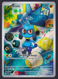 Pokemon - Riolu - 215/198 - Scarlet & Violet Base - Illustration Rare - NM - Image 1
