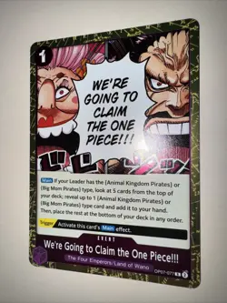 OP07-077 We're Going to Claim the One Piece!!! : Rare Foil English One Piece TCG - Image 3