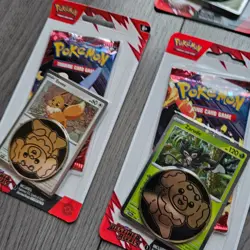 7x Pokemon Scarlet Violet Destined Rivals Eevee & Zarude Checklane Blister - Image 2