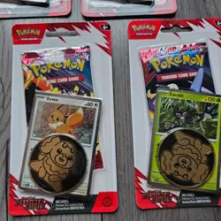 7x Pokemon Scarlet Violet Destined Rivals Eevee & Zarude Checklane Blister - Image 3