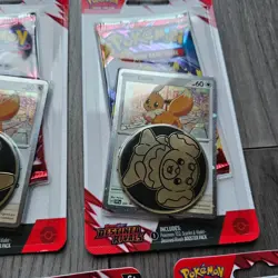 7x Pokemon Scarlet Violet Destined Rivals Eevee & Zarude Checklane Blister - Image 5