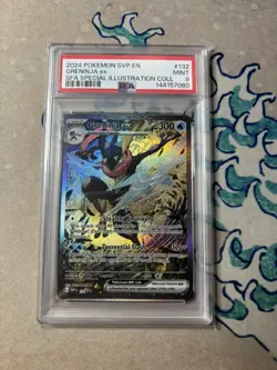 Pokemon Scarlet & Violet Greninja EX Black Star Promo Card SVP132 PSA 9 - Image 1