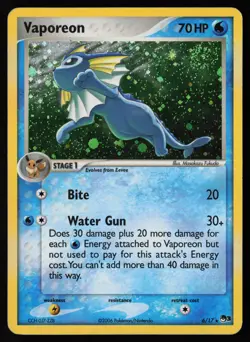 Vaporeon [Holo] #6 POP Series 3 Pokemon Card - Image 1