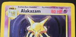 Vintage Pokemon TCG Base Set 2 WoTC Alakazam Holo Rare Card #001/130 - Image 2