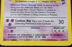 Vintage Pokemon TCG Base Set 2 WoTC Alakazam Holo Rare Card #001/130 - Image 4